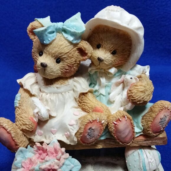 Cherished Teddies Tracie & Nicole Side By Side With Friends Figurine 911372 1992 - Picture 3 of 10